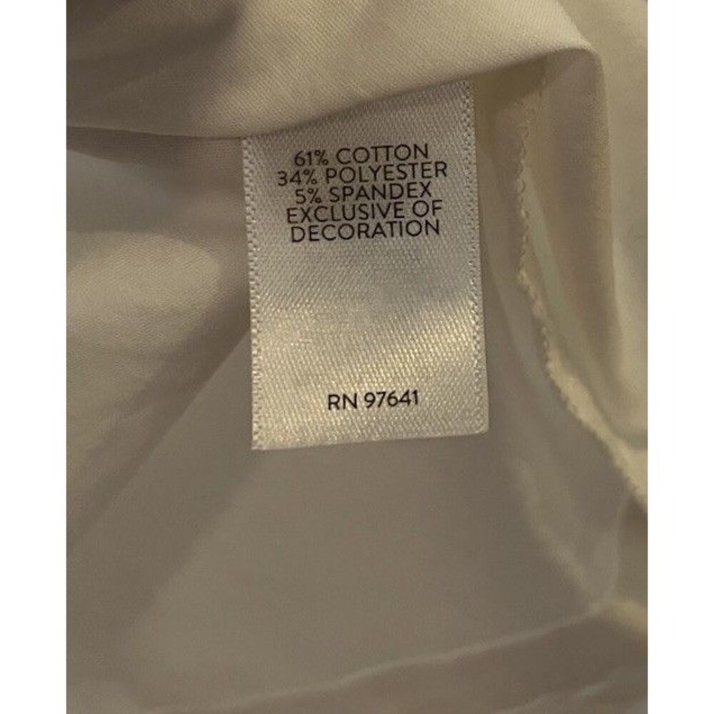 J Jill White Shirt Collection 3/4 Puff Sleeve Peasant Blouse Size Small Petite - Picture 7 of 10
